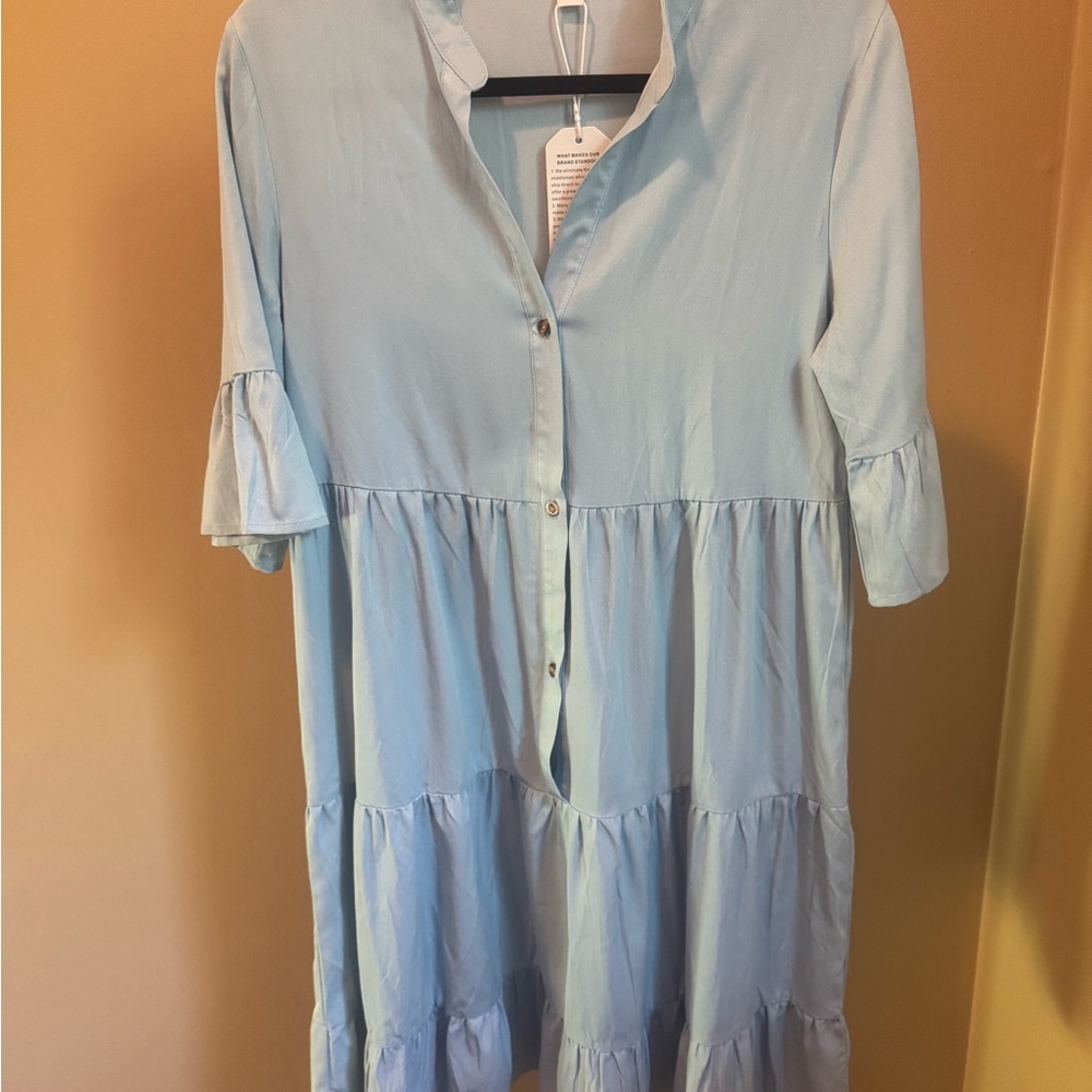 Light Blue Midi Dress